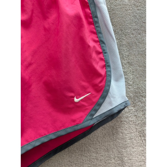 Nike Dri-FIT Tempo Running Shorts Womens Size Large Pink Mesh Trim Athletic - Picture 2 of 10